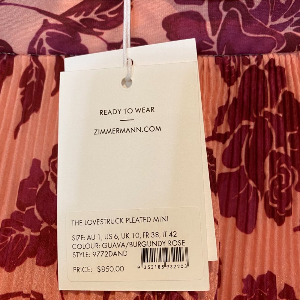 NWT Zimmermann Lovestruck Mini Ruffle Mini Dress - Picture 7 of 7